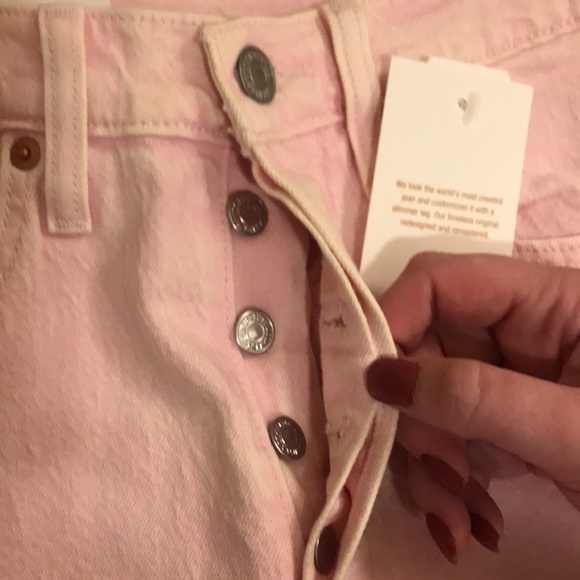 Levi 501’s! Light Pink Skinny Stretch Original Fit Jeans NWT! - Picture 7 of 16